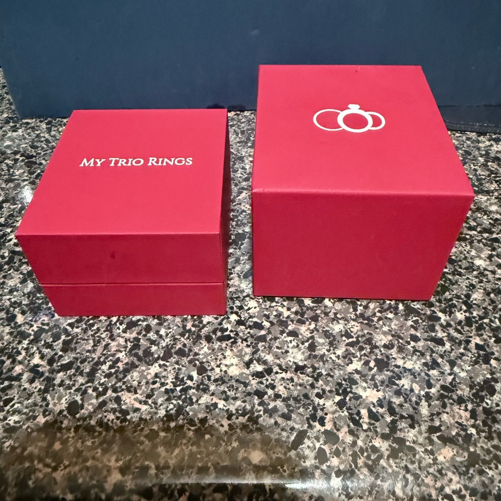 My Trio Rings Red Jewelry Box Set